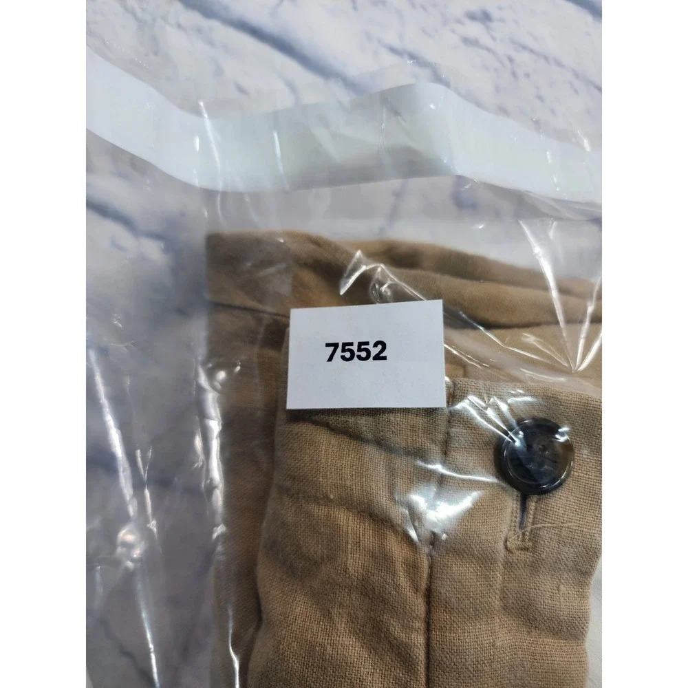 Brooks Brothers 346 MENS 37X30 Linen Pants Beige Dress Trousers Causal Preppy